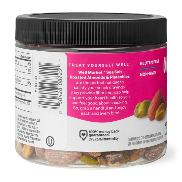 Well Market Almonds Roasted Pistachio Kernels with Sea Salt, 8 Oz