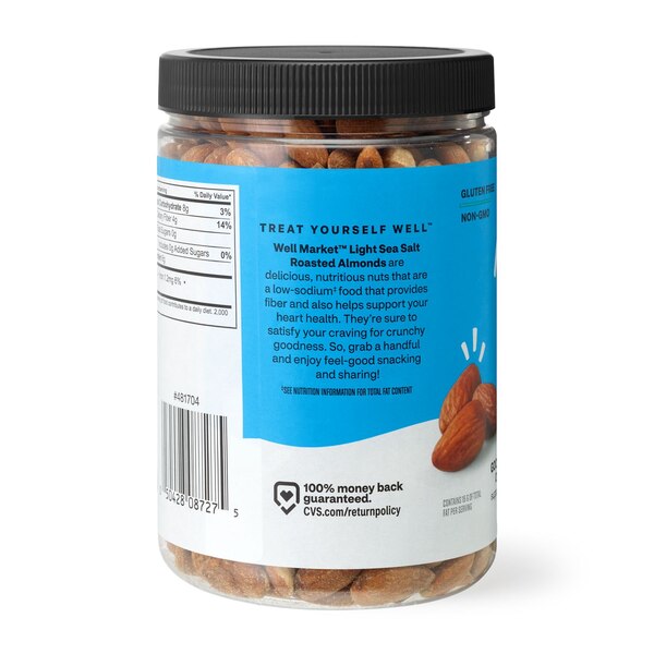 Well Market Almonds Roasted Lightly Salted, 16 Oz