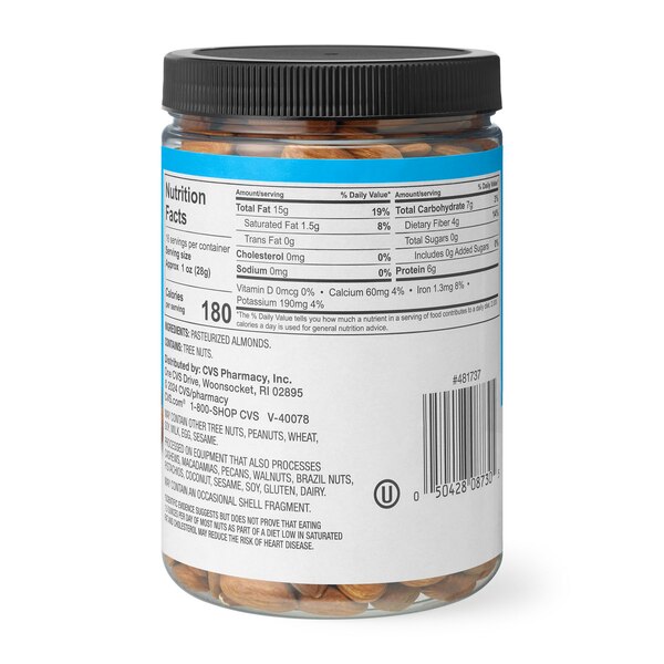 Well Market Unsalted Raw Almonds, 16 oz