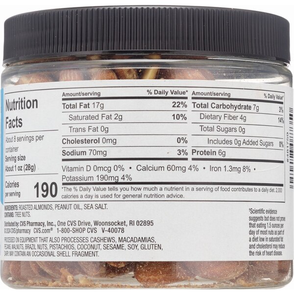 Well Market Almonds Roasted with Sea Salt, 8 Oz