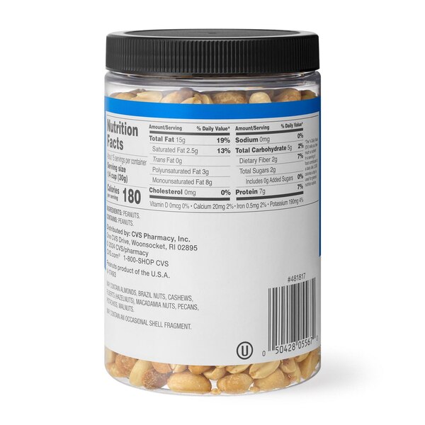 Well Market Dry Roasted Unsalted Peanuts, 16 Oz