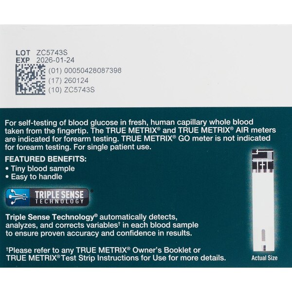CVS Health True Metrix Cash Blood Glucose Test Strips, 100 CT