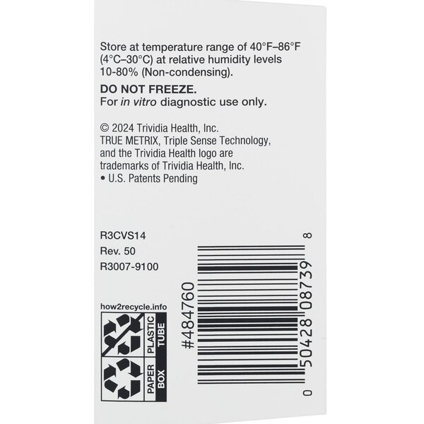 CVS Health True Metrix Cash Blood Glucose Test Strips, 100 CT