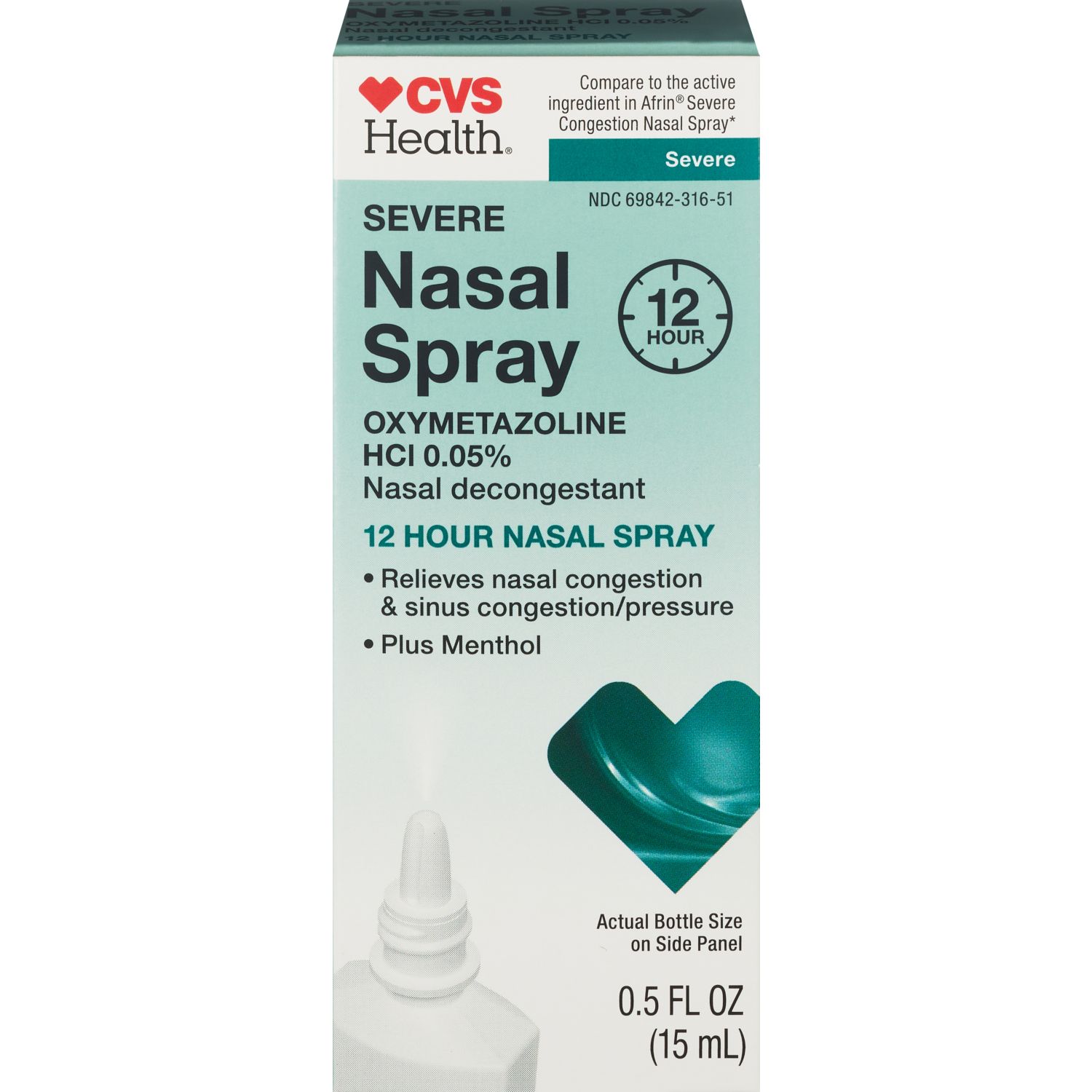 cvs health 12hr severe nasal spray, 0.5 oz
