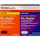 CVS Health Daytime and Nighttime Maximum Strength Flu Relief Caplets, 40 CT , thumbnail image
