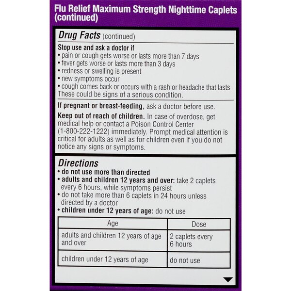 CVS Health Daytime and Nighttime Maximum Strength Flu Relief Caplets, 40 CT 