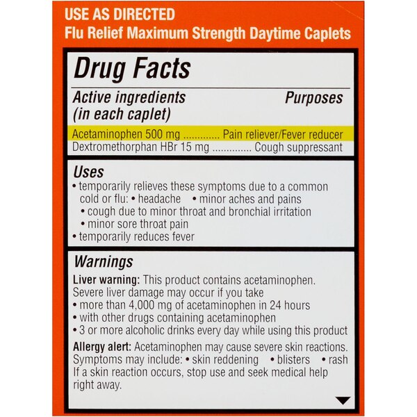 CVS Health Daytime and Nighttime Maximum Strength Flu Relief Caplets, 40 CT 