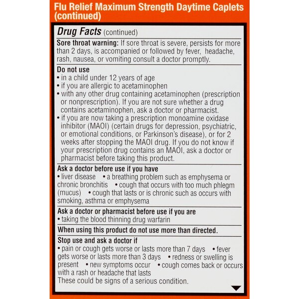 CVS Health Daytime and Nighttime Maximum Strength Flu Relief Caplets, 40 CT 