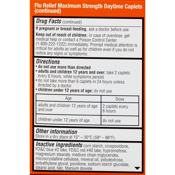 CVS Health Daytime and Nighttime Maximum Strength Flu Relief Caplets, 40 CT 