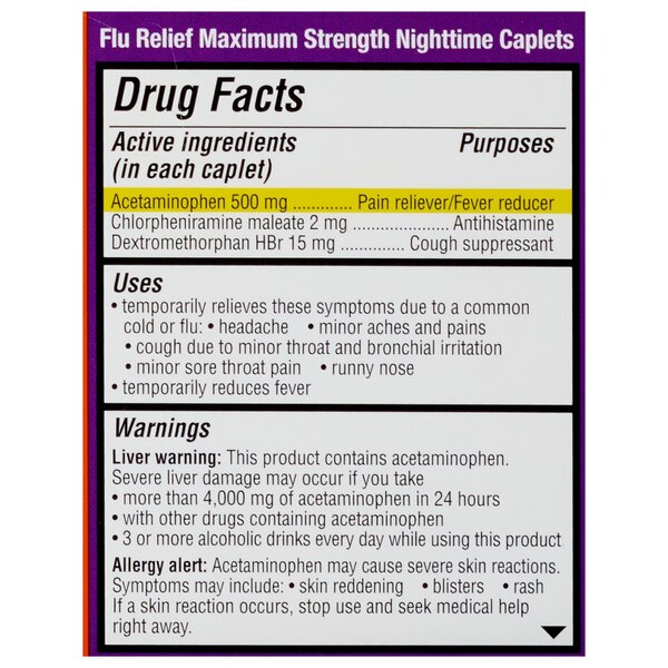 CVS Health Daytime and Nighttime Maximum Strength Flu Relief Caplets, 40 CT 