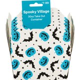 Spooky Village Take Out Container, Assorted Designs, 30 oz, thumbnail image