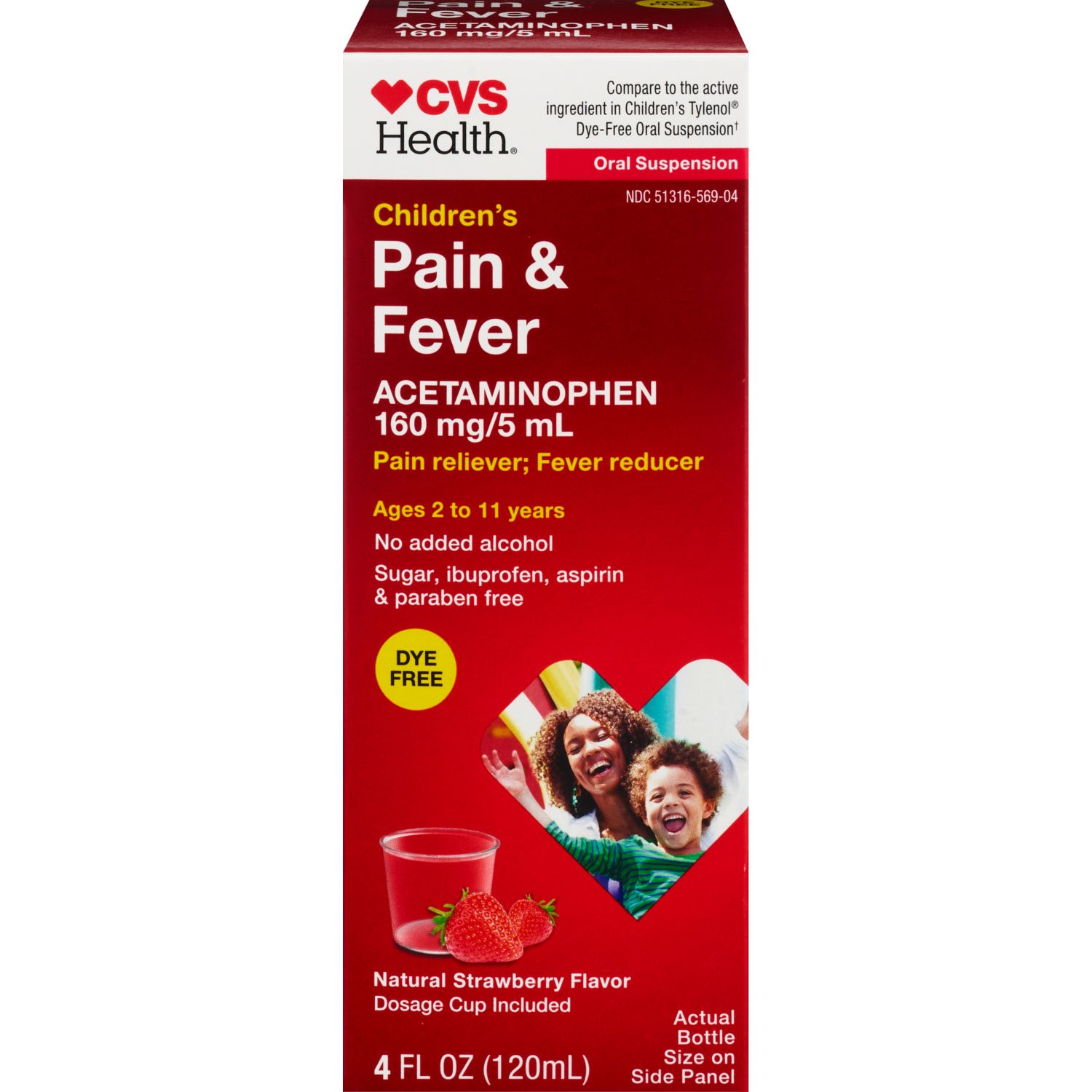 CVS Health Children's Nighttime Multi-Symptom Cold Relief Liquid, Berry, 4 OZ