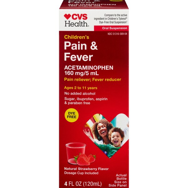 CVS Health Children's Nighttime Multi-Symptom Cold Relief Liquid, Berry, 4 OZ