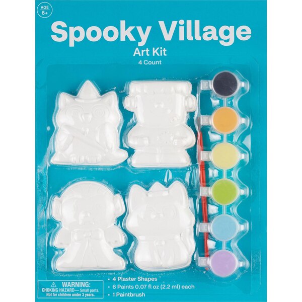 Spooky Village Plaster Magnet Decorating Kit
