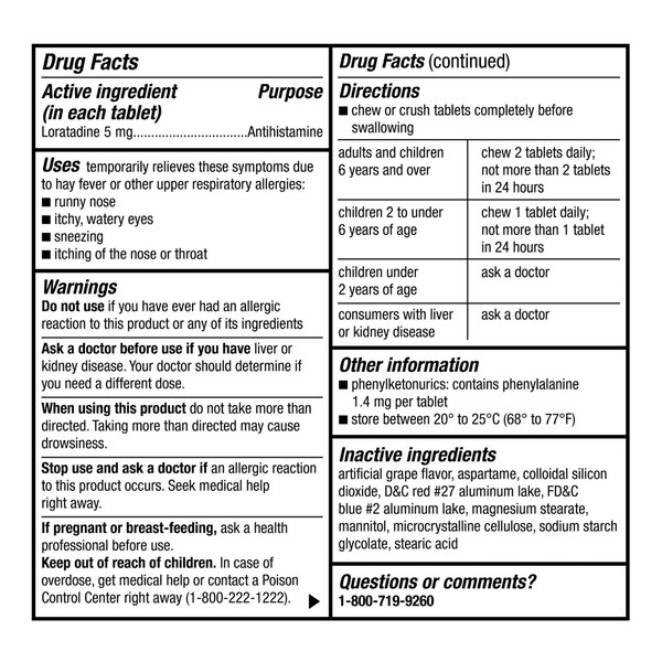 Cvs Health Children's Allergy Relief Chewable, 10 CT