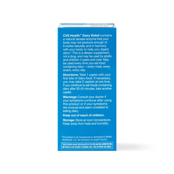 CVS Health Dairy Relief Fast Acting Caplets