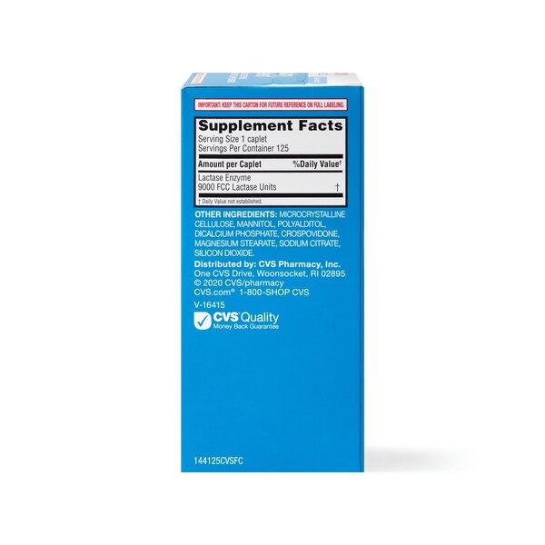 CVS Health Dairy Relief Fast Acting Caplets