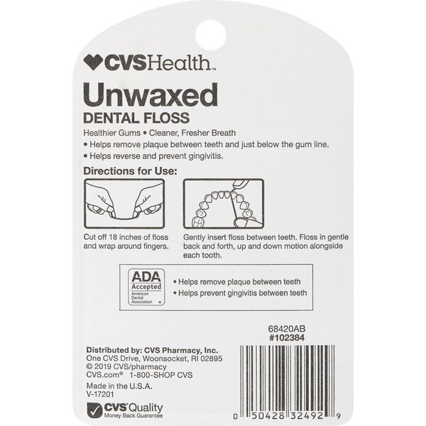 CVS Health Unwaxed Dental Floss