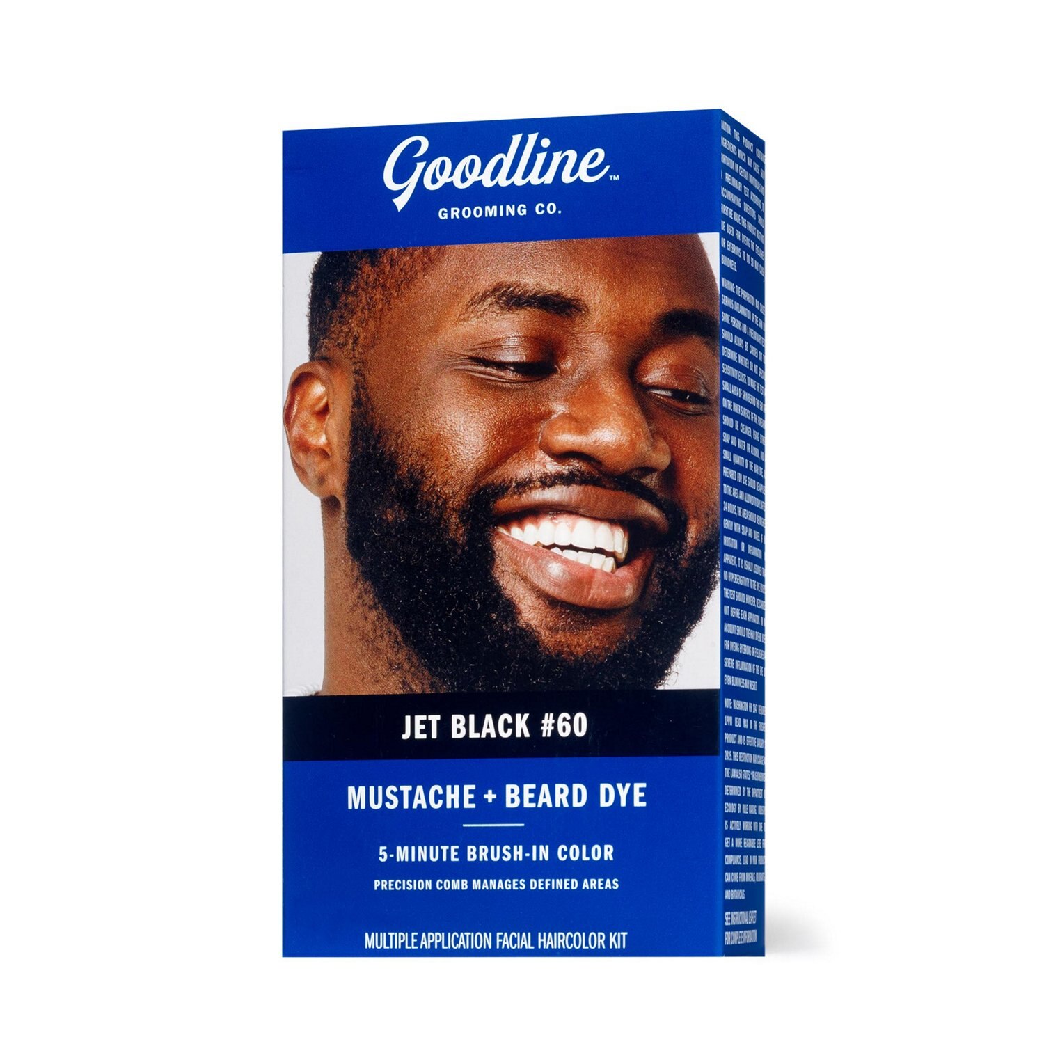 Goodline 5-Minute Brush-In Color Mustache & Beard Dye,  Jet Black #60 image.