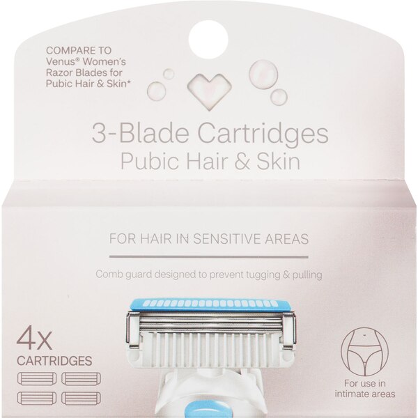CVS Beauty 3-Blade Intimate Razor Cartridges, 4 CT