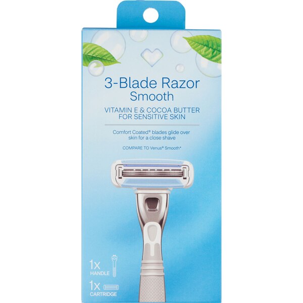 CVS Beauty 3-Blade System, Handle +1 Cartridge