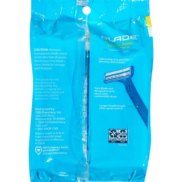 Blade Men's Twin Blade Disposable Razors, 25 CT