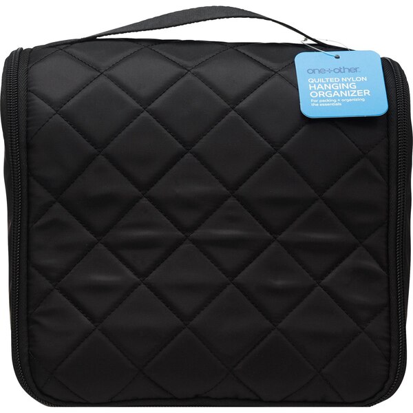 one+other Quilted Hanging Organizer, Black