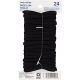 one + other Medium Hold Ponytailers, Black, 24 CT, thumbnail image