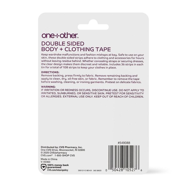 one+other Double Sided Body + Clothing Fashion Tape, 36 CT