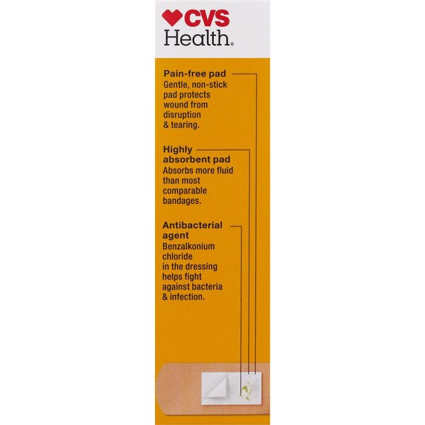 CVS Health Flexible Fabric Antibacterial Bandages, 30 CT