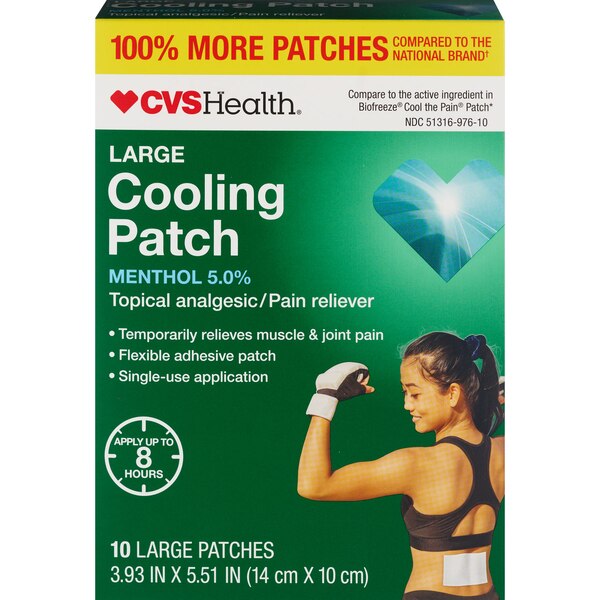 CVS Health Cooling Patch, Large, 10 CT