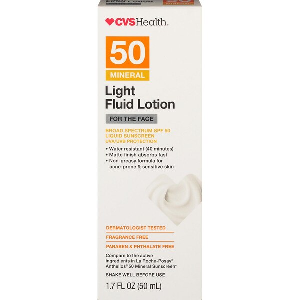 CVS Health Mineral Sunscreen for Face SPF 50