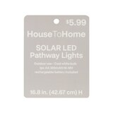 House To Home Solar Power Led Pathway Light, 16.8 in, thumbnail image