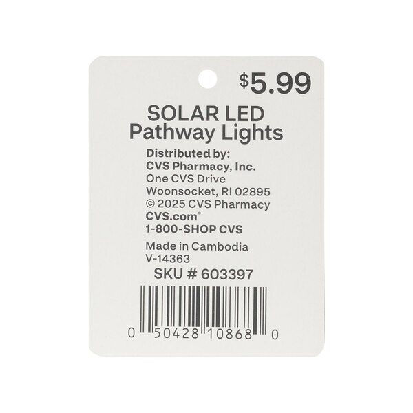 House To Home Solar Power Led Pathway Light, 16.8 in