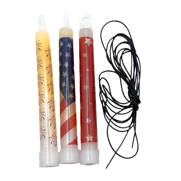 Americana Lanyard Glow Sticks, 3 ct