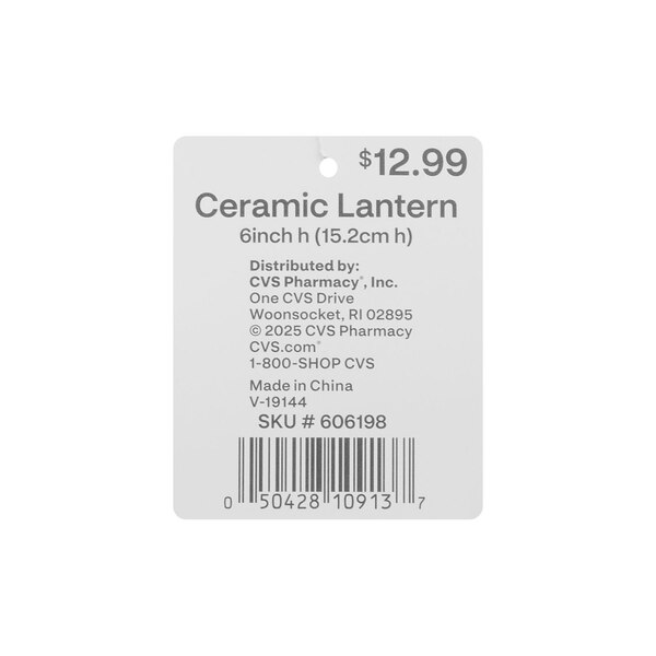 Sun & Sky 6-inch Ceramic Lantern