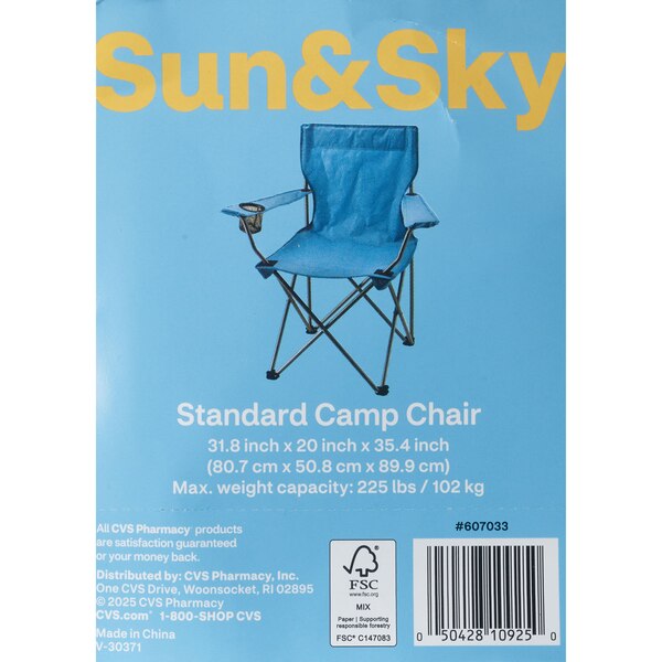 Sun & Sky Standard Camp Chair, Blue