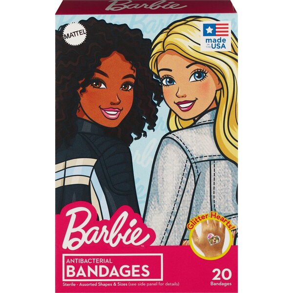 CVS Health Barbie Assorted Antibacterial Bandages, 20 CT