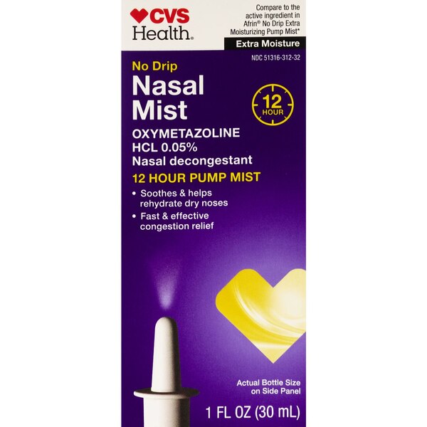 CVS Health 12HR No Drip Nasal Mist, 1 FL OZ