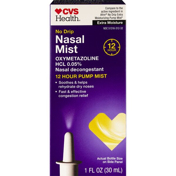 CVS Health 12HR No Drip Nasal Mist, 1 FL OZ