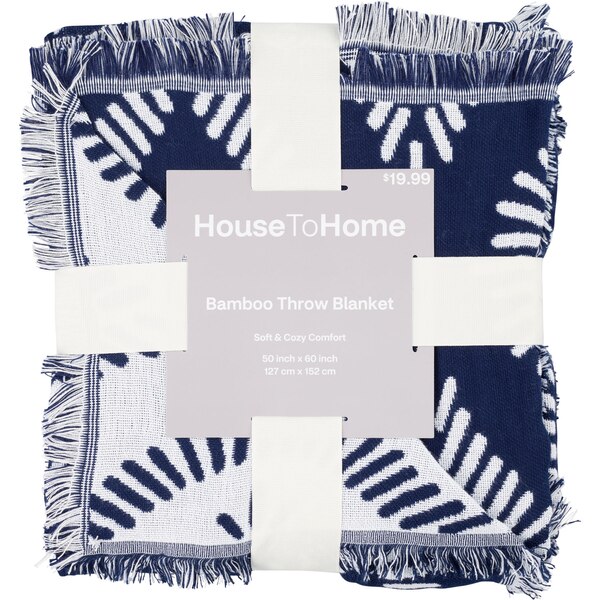 House To Home Bamboo Throw Blanket, 50 x 60 in