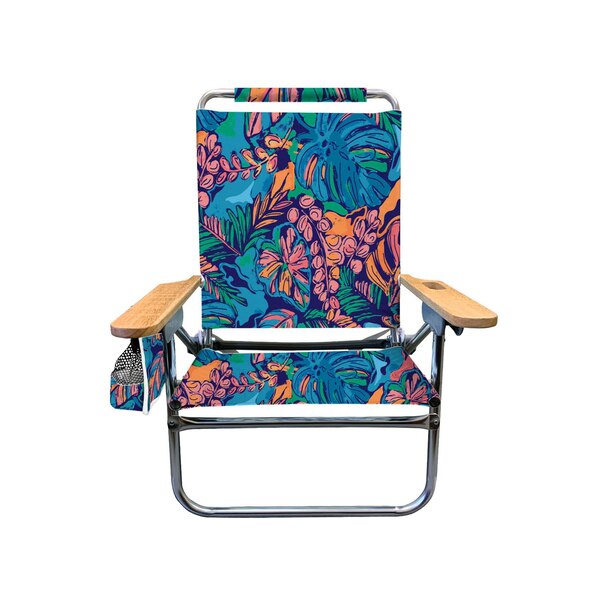 Sun & Sky 4-Position Hi-Back Beach Chair, Floral Print