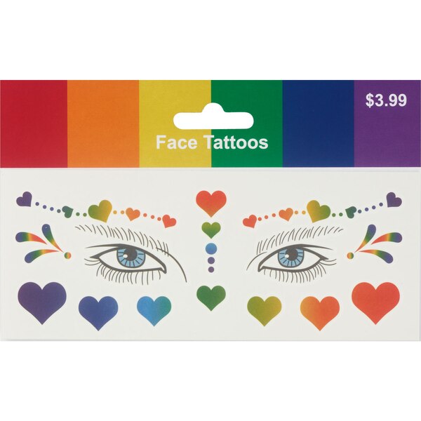 Klein Pride Temporary Face Tattoos, Assorted Designs