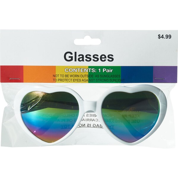Klein White Heart Glasses, 1 pr