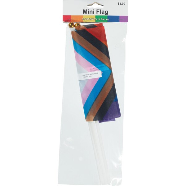 Klein Pride Mini Progress Flags, 3 ct