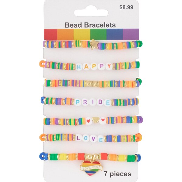 Klein Pride Stacking Bead Bracelets, 7 ct