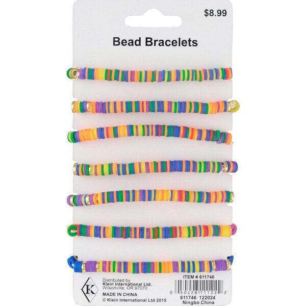 Klein Pride Stacking Bead Bracelets, 7 ct