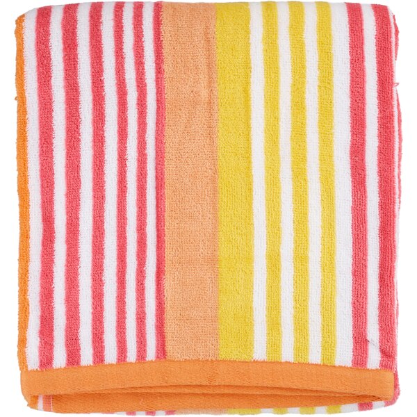 Sun & Sky Beach Towel, Warm Stripe, 31 x 61 in