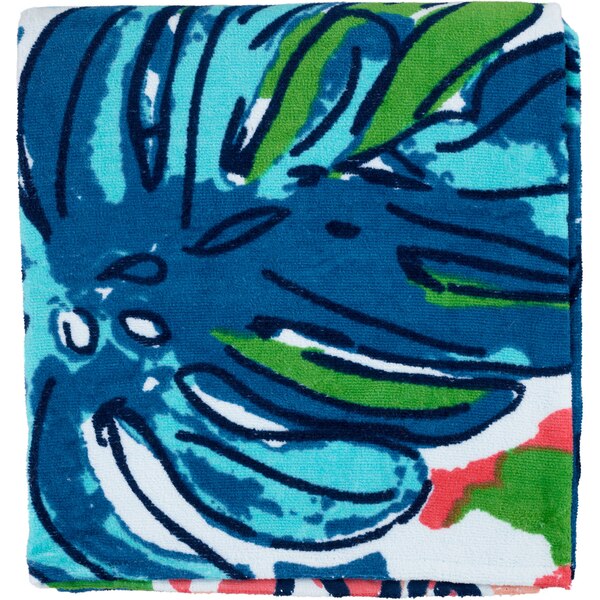 Sun & Sky Beach Towel, Tropical Floral, 31 x 61 in
