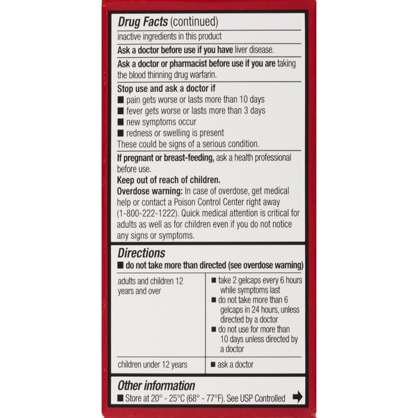 CVS Health Extra Strength Acetaminophen Pain Reliever & Fever Reducer 500 MG Gelcaps
